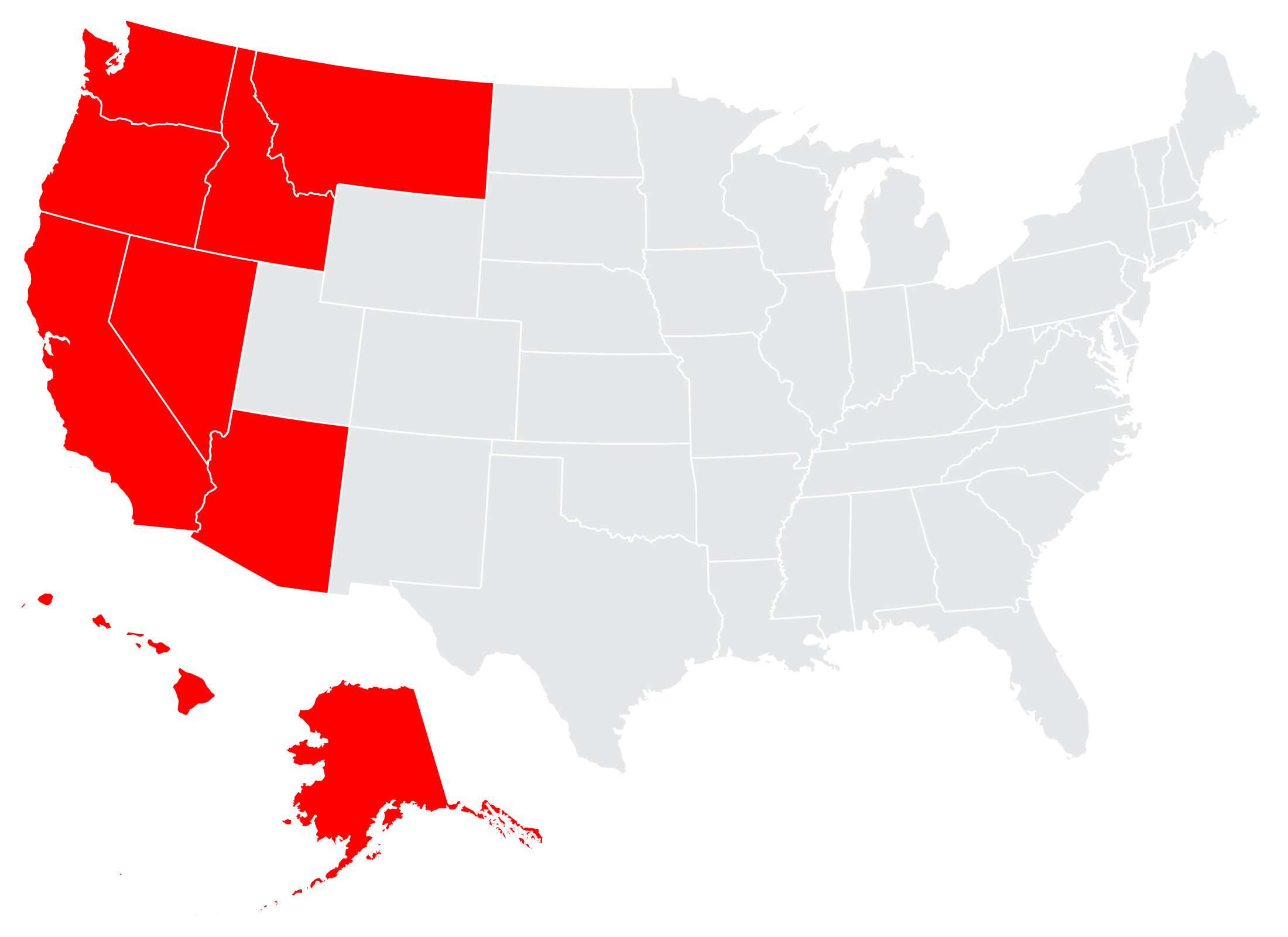 Thundercat Marketing Currently Serves Washington, Oregon, Montana, Idaho, Nevada, Arizona, California, Hawaii and Alaska